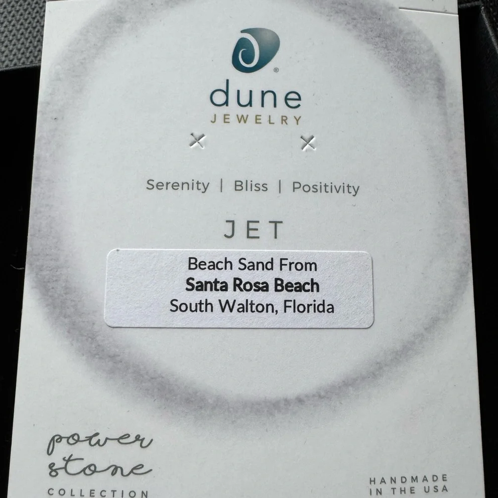 Dune Jewelry “Jet” Power Stone Necklace – Santa Rosa Beach Sand - Picture 6 of 8